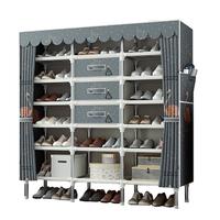 思恬鞋柜家用多层防尘防简易鞋柜双层置物家用门口组装多功能置物架 9层100cm秋雨星空