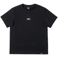 Lee25早春舒适版渐变印花Logo男女同款短袖T恤潮LUT0098384LE 黑色（尺码偏大，拍小一码） S