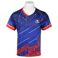 莹恋WINION严选 乒乓球服装套装男女短袖速干比赛运动服WNS302蓝红S WNS302-2深蓝/红