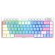红龙 K609 机械键盘 蓝白粉 青轴 RGB