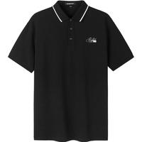 夏季商务Polo简约字母刺绣男式POLO衫男短袖青少年