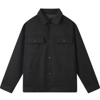 gxgjeans 黑色 翻领多口袋 工装夹克