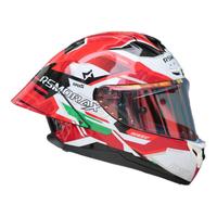 摩雷士(MOTORAX)摩托车头盔男女四季机车全盔个性跑车头盔r50s大尾翼骑士头盔 法诺MC1 S