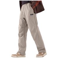 骆驼（CAMEL）户外滑雪裤男加绒御寒保暖防泼水宽松工装裤女 1684 沙漠灰，男