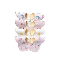 【4条装】纯棉围嘴口水巾婴儿饭兜男女宝宝防水360度旋转围兜