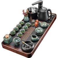 原和自动烧水一体茶盘功夫茶具套装家用整套茶杯茶壶办公会客现代茶台