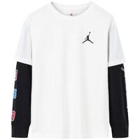 NIKE JORDAN 耐克AJ男童纯棉长袖T恤春秋假两件儿童长T上衣 棉花糖 160 /76 【身高152-158cm】