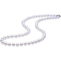 大溪地芳菲白色淡水珍珠项链 近圆强光6-7mm时尚珍珠