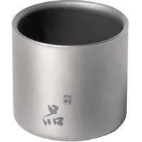 牧高笛（MOBIGARDEN）钛杯 户外露营围炉煮茶茶杯无柄双层钛杯120ml NX21666056 钛色