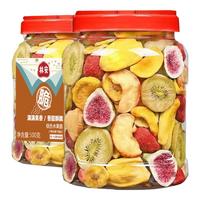 林安 冻干无花果干苹果猕猴桃菠萝蜜草莓香蕉黄桃 综合水果蔬脆片 500g 7种