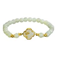 老凤祥和田玉手链女纯银有你竹够手串情人 【牌礼盒+京东配送】