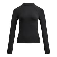 安德玛（UNDERARMOUR）Meridian柔感系列女子训练运动半高领长袖T恤1389011 黑色001 M