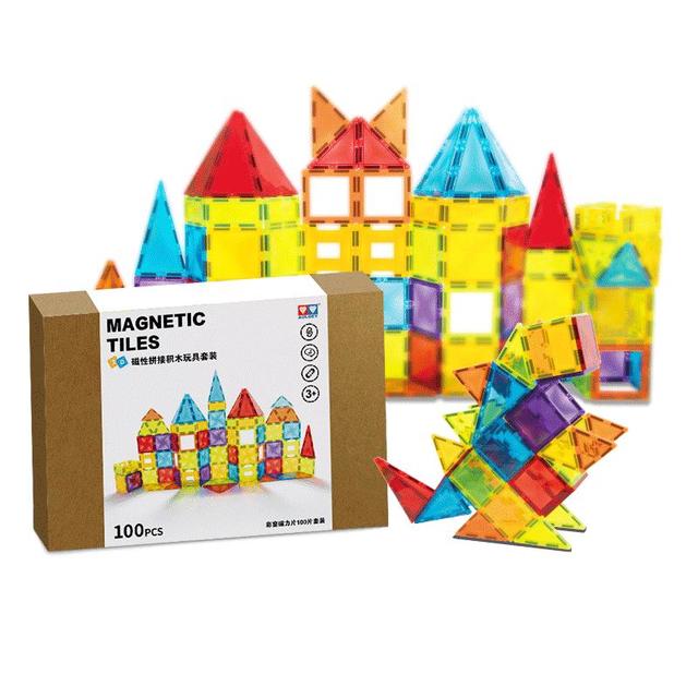 奥迪双钻 磁力片100件磁吸玩具磁性积木儿童玩具DS710921 万花筒内钻-100片（赠收纳袋）