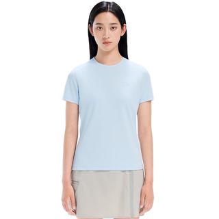 伯希和（Pelliot）户外速干T恤女士透气运动速干衣男夏季短袖休闲半袖125215046蓝XL 【女款】冰岛蓝|抑菌速干