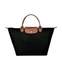 珑骧(longchamp)女包短柄单肩手提包中号节 黑色