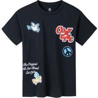 匡威童装男女童短袖T恤夏季儿童短T 正黑色 110(5) 