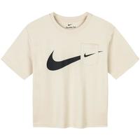 NIKE 耐克童装男童凉感短袖T恤夏季纯棉舒适抗菌防螨儿童短T上衣 白沙色 110 /52(4T) 【身高98-104】