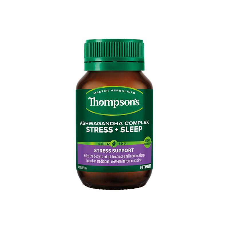 汤普森（Thompson's）南非醉茄(印度人参)60片/瓶 降皮质醇缓解压力男女性用高能助睡眠