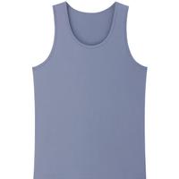 全棉时代抗菌打底衫男女V圆领T恤背心吊带高空灰（男士背心）XXL XXL（女款175/男款185）