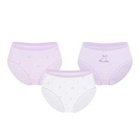 全棉时代内裤女士纯棉中腰三角裤少女印花3条装 小爱心+蝴蝶结+雾光紫 165 【中腰】小爱心+蝴蝶结+雾光紫 L (165)