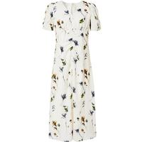 红袖盐系轻熟连衣裙夏季2025女装收腰显瘦V领高端精致碎花长裙 米底花611 M