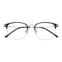  winsee/万新 防蓝光 近视眼镜+镜片  镜架+万新1.60防蓝光非球面镜片 31808黑银