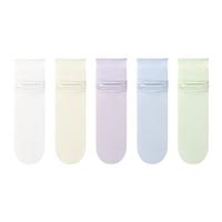 【堆堆袜】袜子女夏季薄款凉感中筒月子袜配乐福鞋不掉跟白色女袜