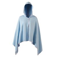 361°游泳速干浴巾运动毛巾斗篷浴袍男浴巾吸水女沙滩毛巾 浅蓝色(160*80cm)