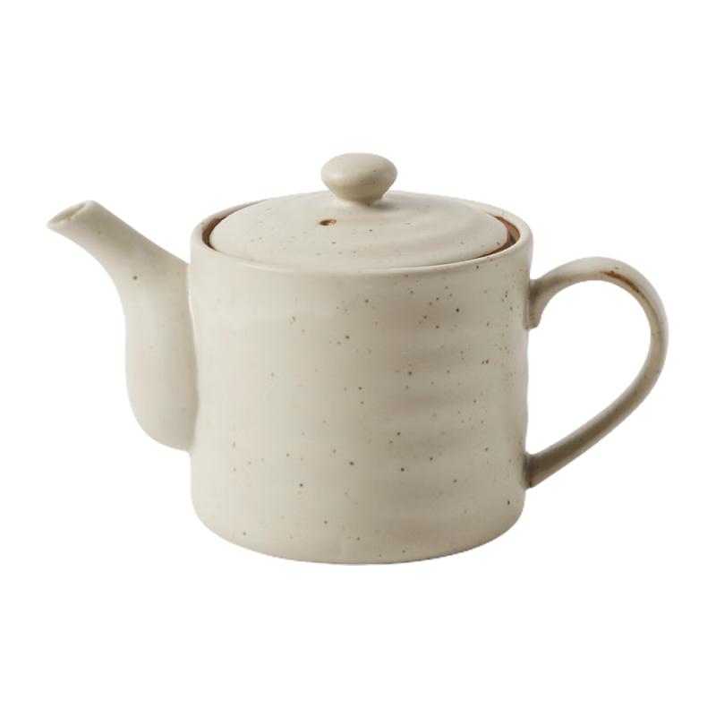 NITORI宜得利家居 品茗主人单杯茶盏酒杯家用日式陶瓷茶具茶壶茶碗茶杯 500ml茶壶 象牙白