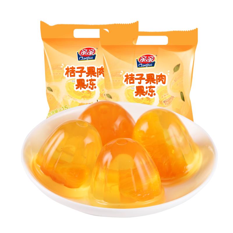 亲亲（Qinqin）桔子果肉果冻零食小吃休闲食品零食耐吃 240g桔子果肉果冻