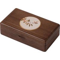 梵瀚实木首饰盒带锁精致多层收纳盒520珠宝黄金黑胡桃木 便携陶瓷 无锁 白绒布 黑胡桃木