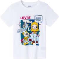 Levi's 李维斯童装男女童短袖T恤夏季儿童卡通印花休闲短T上衣 明亮白 110 /52 【身高98-104cm】