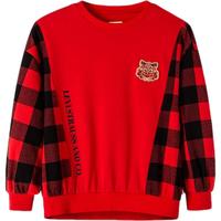 Levi's 李维斯童装女童纯棉卫衣虎年生肖款春秋毛圈休闲上衣 超级红 120 /60 【身高110-116cm】