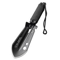 汉道（HX OUTDOORS）多功能户外赶海小铲子便携小手铲工兵铲挖菜园艺种花钓鱼铁锹 黑色