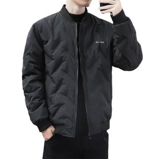 夹棉加厚男士棉服时尚百搭棒球领棉服男保暖锁温棉衣简约外套男