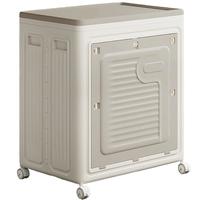 JEKO&JEKO【巨能装】收纳箱可折叠翻盖带轮储物箱大容量58*40*67.5 cm