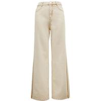 VEROMODA牛仔裤女夏季纯棉宽松高腰直筒裤休闲潮流百搭324232012 J9G津潭牛仔褐色 165/68A/M