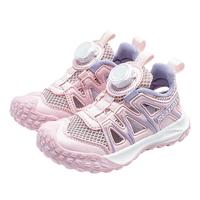 哈比熊男童春秋儿童运动鞋软底轻便夏季跑步鞋女童2024旋钮扣鞋 粉色 (双网面）春秋款 35 鞋内长22.7cm