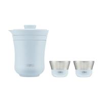 膳魔师(THERMOS)茶旅套装户外露营旅行茶具便携办公保温茶壶茶杯TCMU 【升级陶瓷涂层内胆】月光