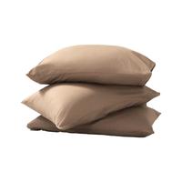 京东京造维他棉枕套 新疆棉花纯棉A类枕套床上枕巾枕头套 一对装 松露棕 棕色