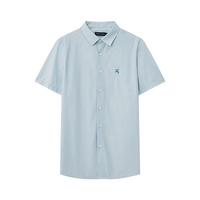 【细格纹休闲衬衫】夏季男士舒适男款短袖衬衣男式衬衫