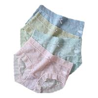 浪莎性感内裤女蕾丝纯棉裆部无痕冰丝中腰超薄透明女士透气诱惑短裤头 8556奶芙+奶绿+水粉+水蓝 4条 L 165/9095-115斤