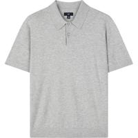 Gap男装春季宽松polo领短袖亲肤针织衫纯色毛衣890973 灰色 XL 180/100A亚洲尺码