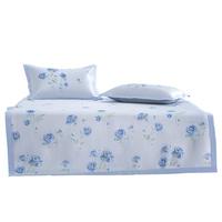 水星家纺 冰丝凉席可机洗凉席冰丝席子1.8x2米软凉席可折叠三件套