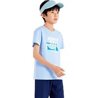 361°童装 儿童短袖2025夏季男女童6-14岁印花短T恤 蓝160