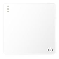 FSL佛山照明开关插座86型墙壁无框大面板新国标A8系列白色 一开双控