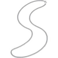 六桂福珠宝铂金项链男款白金马鞭链简约百搭素链老板链父亲节 42.90g