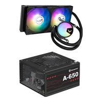 美商艾湃电竞 Apexgaming艾湃电竞A650电源直出铜牌~VK瓦尔基里A360一体式CPU水冷散热器 ARGB神光同步水冷套装全日系电容/五年保 A650黑+瓦尔基里 A240黑 【赠螺丝刀+扎带】