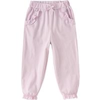 戴维贝拉儿童裤子女童休闲裤2025春款中大童运动长裤童装 黑色