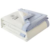 艾薇  夏凉被 A类新疆棉花空调被可水洗薄被子 3斤 200*230cm 白蓝